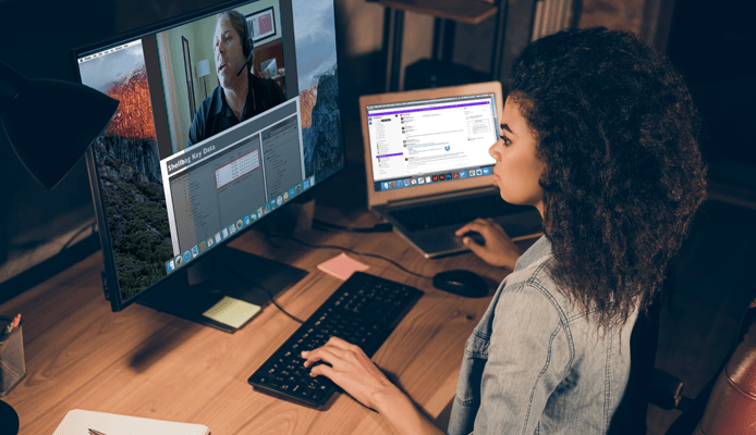 Person Studying Live Online