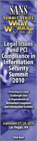 Legal Issues and PCI in Information Security Summit 2010