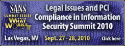 Legal Issues and PCI in Information Security Summit 2010