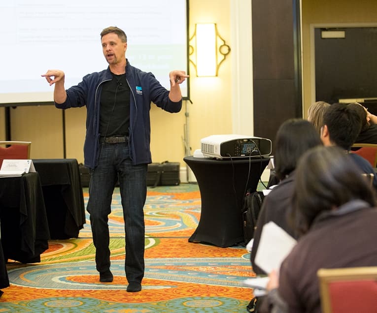 An Instructor Teaching in a Large Room