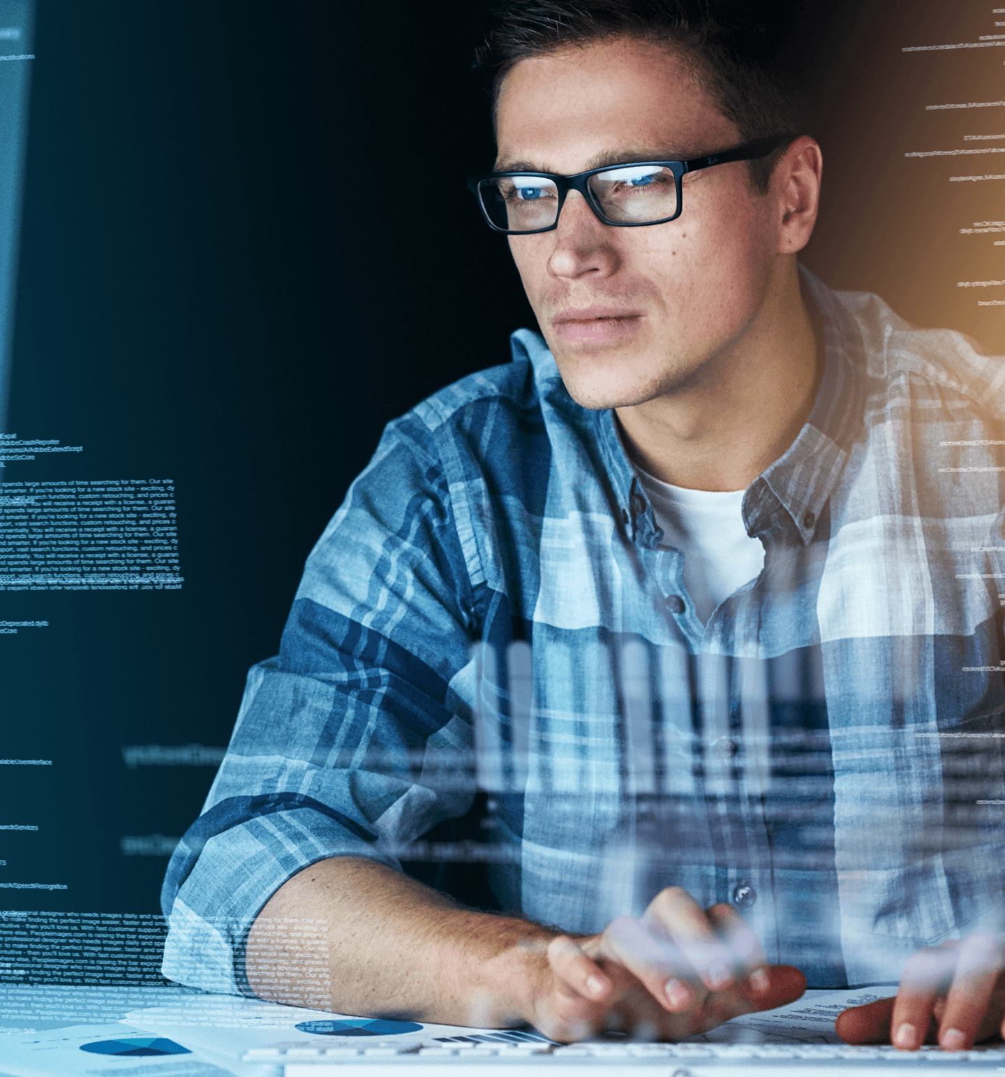 Man Working on Computer