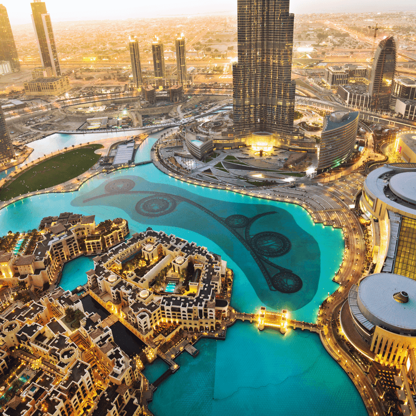 Dubai, Overhead Shot of City