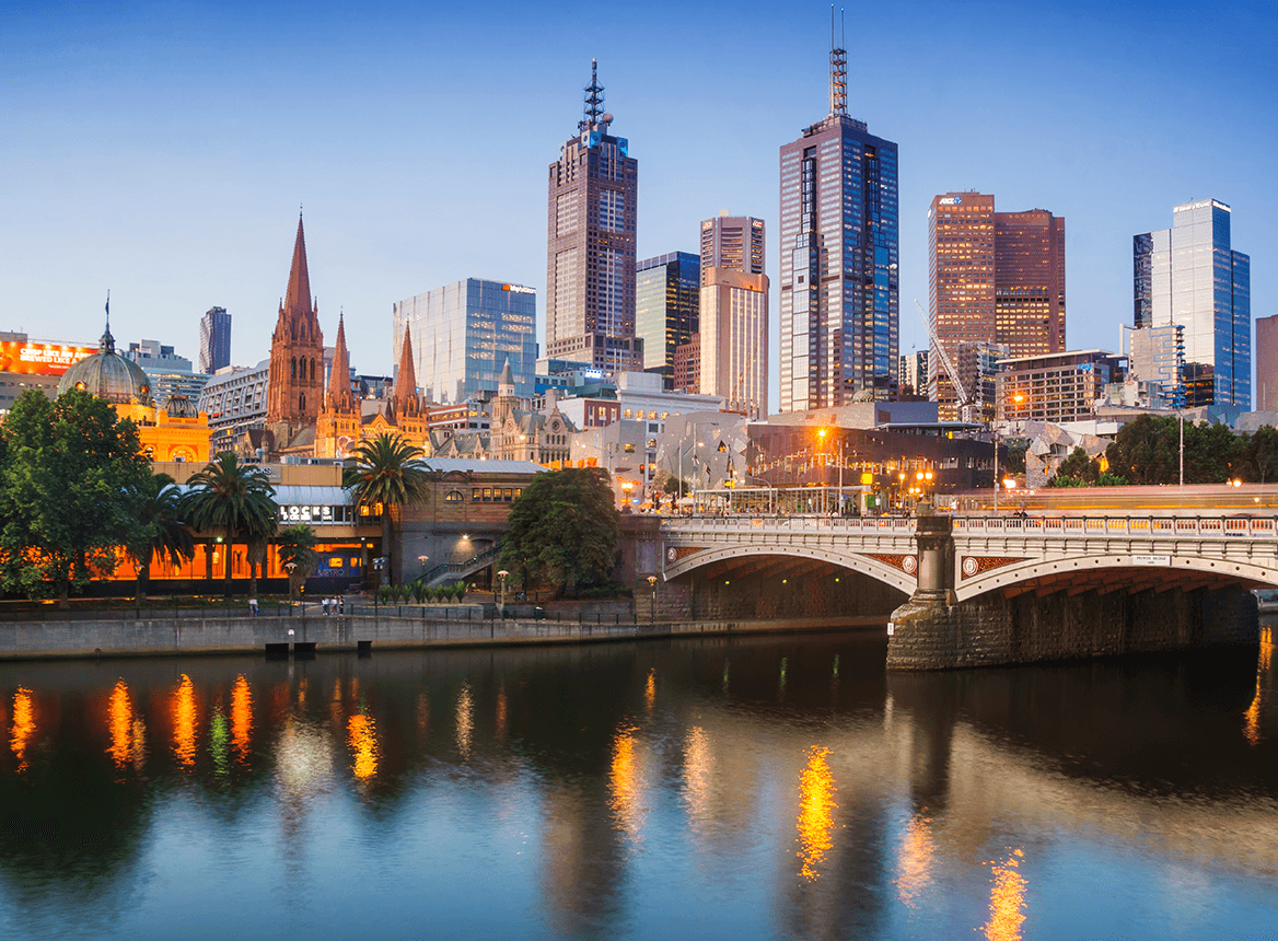 Melbourne, Bridge and Skyscrapers