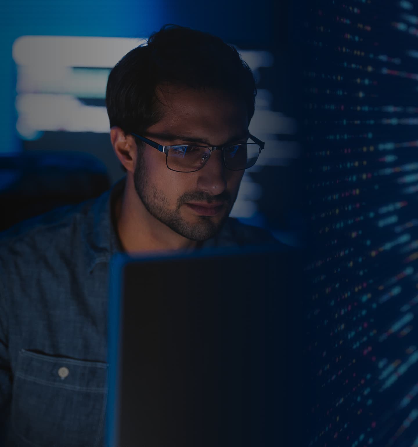 Man working on computer