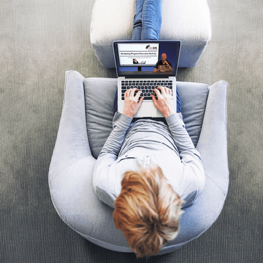 Man Looking at Computer with OnDemand Application