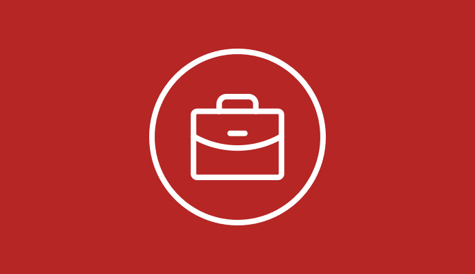 Briefcase With Circle and Red Background