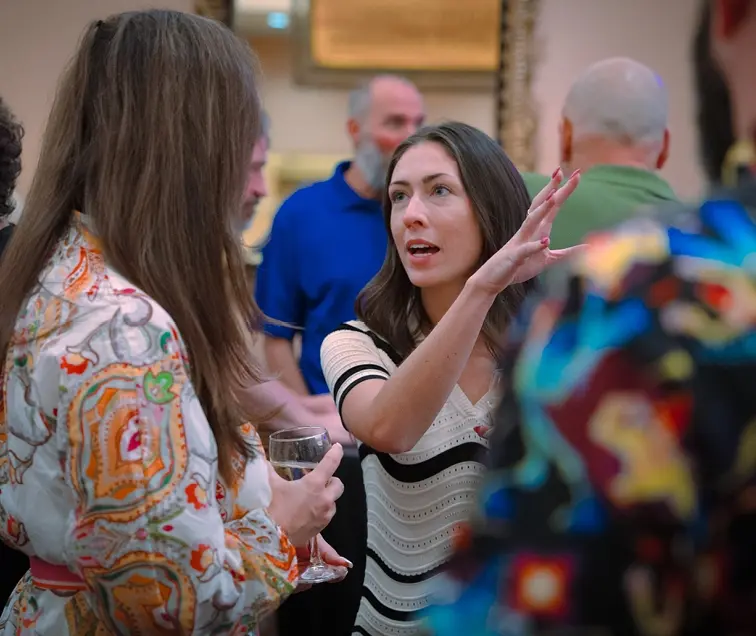 People Smiling and Networking