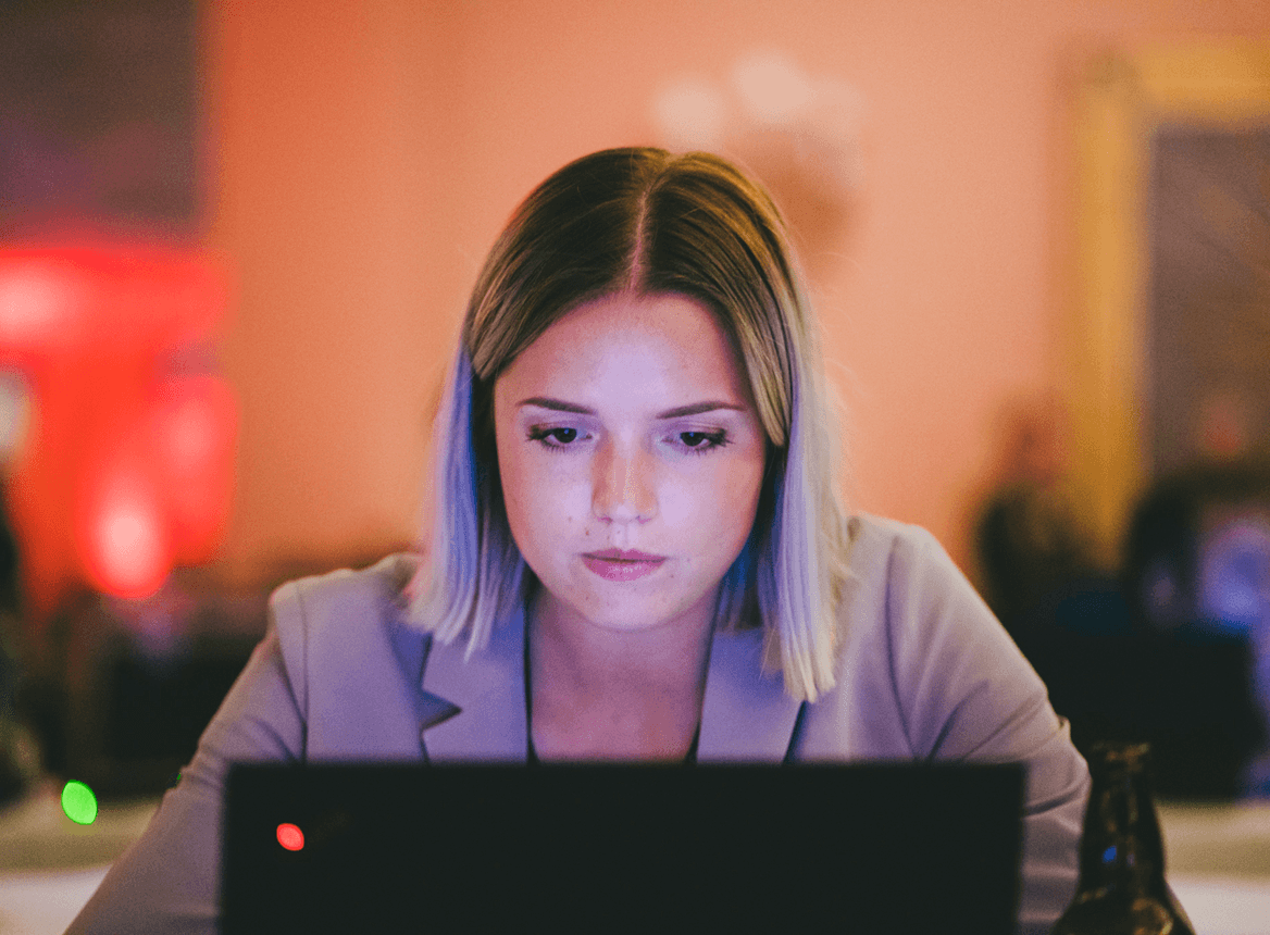 Person Working on Laptop