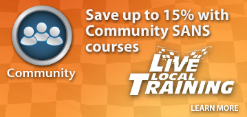 Save up to 15% on Community SANS courses