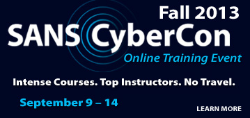SANS CyberCon Fall 2013 - Online