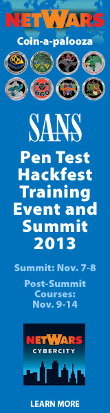 SANS Pen Test Hackfest 2013 - Washington