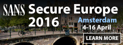 Secure Europe 2016 - Amsterdam