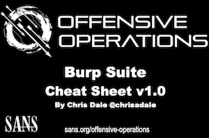 Burp Suite Cheat Sheet