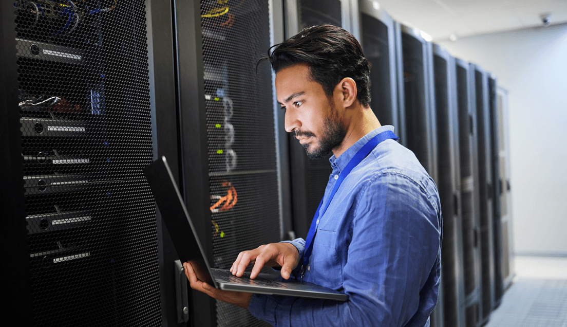 Person Looking at Laptop