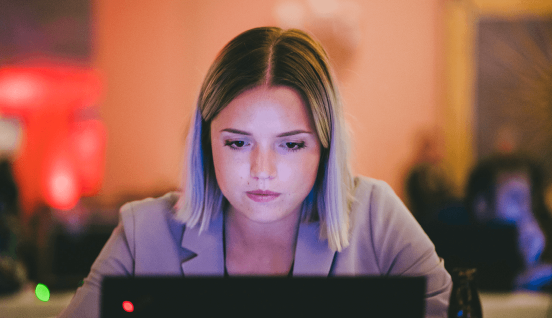 NetWars Tournament Student Looking at Screen